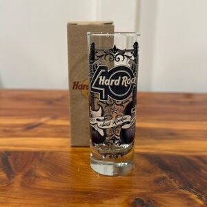 Hard Rock Cafe 40th Anniversary Hollywood Hotel Shot Glass